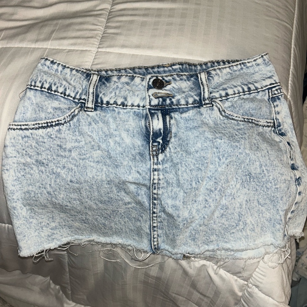 REWASH mini jean skirt 0